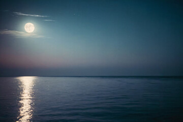 moonlight path on the water