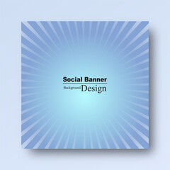 Light zoom effect blue background design square banner template for place text advertisement. 