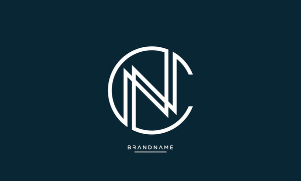 NC or CN Alphabet letters logo monogram