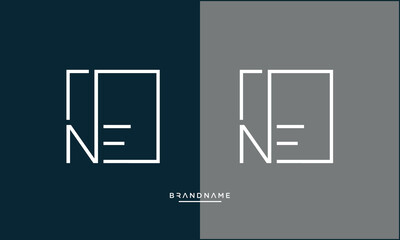 Alphabet letters NE or EN logo monogram