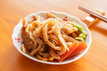 家庭料理　切干大根の煮物