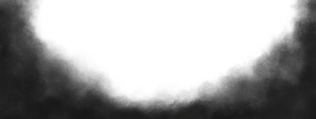 Abstract black watercolor with transparent background.