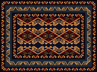 Carpet pattern Persian. Geometric ethnic oriental seamless pattern traditional Design for background. african pattern. rug , tile , wallpaper , Vector illustration. American