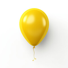 yellow balloon isolated on white