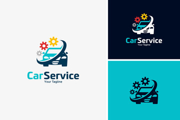 Car service logo design vector template