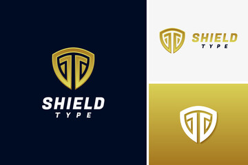 Abstract shield letter T initial logo design vector, technology logo design template