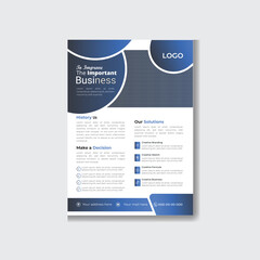 Professional modern style business flyer   design template. marketing, business proposal, promotion, advertise, publication, cover page.