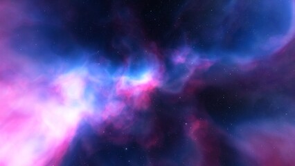 bright nebula, nebula in space, majestic red-purple nebula, beautiful space background 3D render
