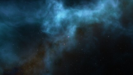 Fototapeta premium bright nebula, nebula in space, majestic red-purple nebula, beautiful space background 3D render 