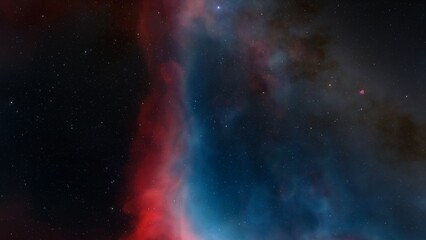 Naklejka premium Night sky - Universe filled with stars, nebula and galaxy