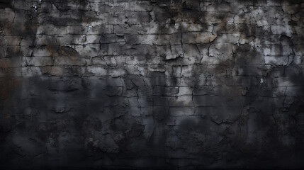 Engage with the gritty allure of a dark grunge textured wall in this compelling closeup.