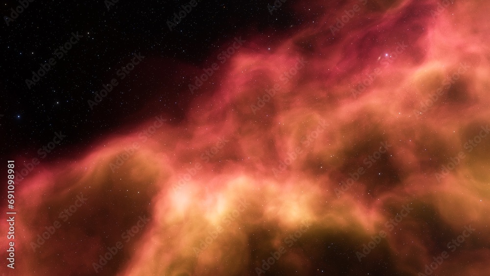 Wall mural nebula gas cloud in deep outer space