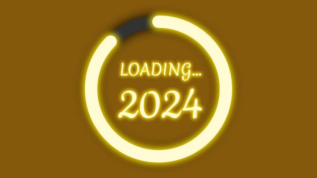 new year 2024 loading, New year welcome and new year holiday celebration. new year in progress indicator.