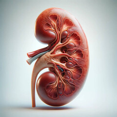 3D illustration of human kidney for transplantation. - obrazy, fototapety, plakaty