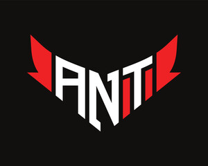Fototapeta premium ANT letter logo design template.