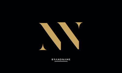 NN or N Alphabet letters logo monogram