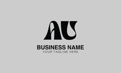 AU A au initial logo | initial based abstract modern minimal creative logo, vector template image. luxury logotype logo, real estate homie logo. typography logo. initials logo