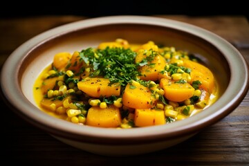 Porotos Granados: A Fusion of Flavors in a Beautiful Bean Stew with Corn, Squash, and Basil