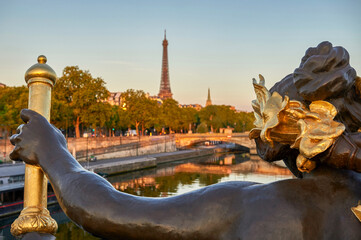 Early morning at Alexander III bridge, Paris