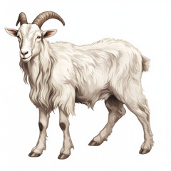 Fototapeta premium Farm Equipment, Farmer family, Farm animals, Farm Goat