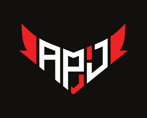 APJ letter logo design.