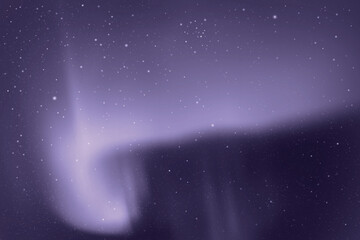 Northern lights, aurora borealis. Monochrome blue space background.