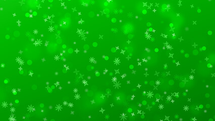 beautiful snowflake illustration in green colour texture. concept for New year, winter and Christmas holiday.