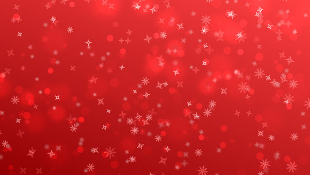 snow flake on red background. concept for New year, Christmas and winter holiday  celebration.
