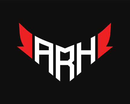ARH letter logo design.