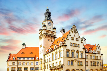 Rathaus, Altstadt, Döbeln, Sachsen, Deutschland 