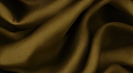 Fototapeta premium Brown green cloth. Gradient. Olive colors. Dark shade. Abstract background for design. Creases in fabric. Drape generative AI
