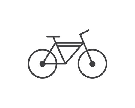 Bicycle transport icon vector symbol design illustration