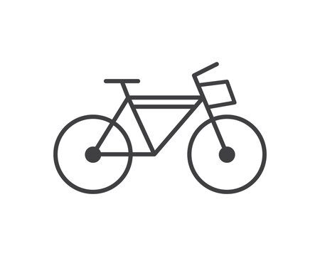 Bicycle transport icon vector symbol design illustration