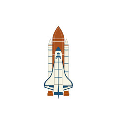 Vector illustration of space shuttle and launch vehicle