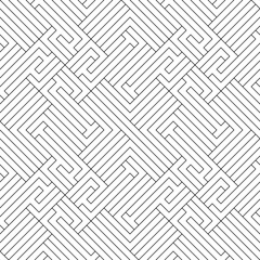 Vector seamless pattern. Modern stylish texture. Monochrome, linear abstract background.