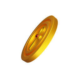 Glossy Egyptian Gold Coins set PNG.  Pharaoh Treasure .Transparent background