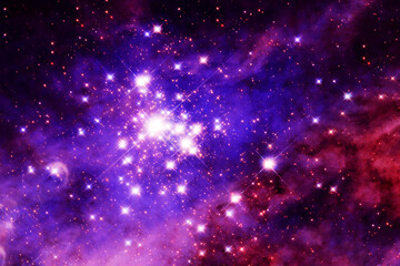 Beautiful purple galaxy. Elements of this image furnished by NASA