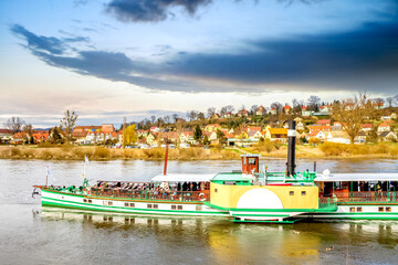 Dampfer Schiff, Dresden, Deutschland 