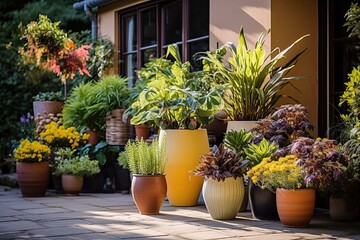 window sill garden with various plants