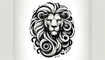 Zodiac signs, western astrology, 2D illustration of the Leo zodiac sign