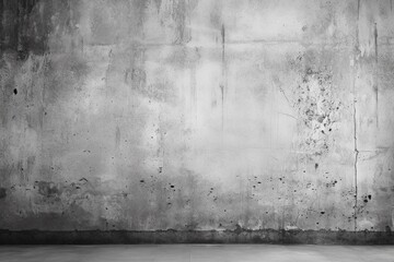 Flat concrete wall, black and white, film grain, documentary style, minimal, grunge texture - obrazy, fototapety, plakaty