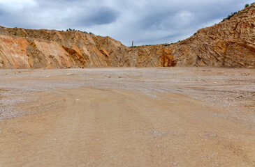 Expansive Limestone Quarry Landscape