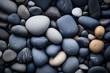 Small rocks on flat surface