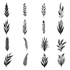 Plant elements set collection vector illustration for your company or brand