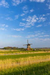 windmill in Noord Holland, Netherlands