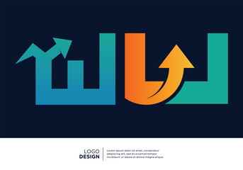 Letter W financial diagram logo design.