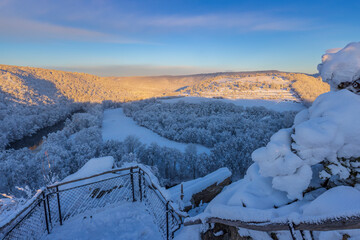 Nine Mills Viewpoint near Hnanice, NP Podyji, Southern Moravia, Czech Republic