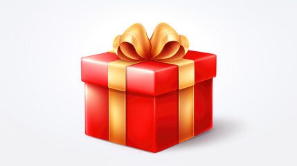 Christmas gift icon on white background