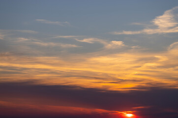 Beautiful sky with cloud before sunset