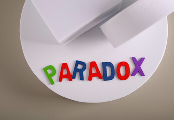 Word Paradox made of  letters